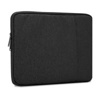 Cadorabo Laptop / Tablet Schutz Tasche 15.6 Zoll in Schwarz Laptoptasche Notebook Computer Stoff Samt-Innenfutter