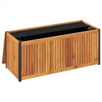 vidaXL Skrzynia ogrodowa 110x45x42/53 cm z litego drewna akacjowego i stali