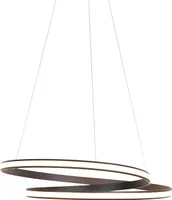 QAZQA - Moderne Hängelampe I Pendellampe I Pendelleuchte schwarz 74 cm inkl. LED - Rowan I Wohnzimmer I Schlafzimmer - Aluminium Rund - I (nicht austauschbare) LED