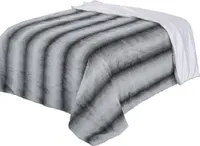 Kuscheldecke Wolldecke Kunstfell Grau flauschig weich 150x200 cm Wohndecke Decke Tagesdecke