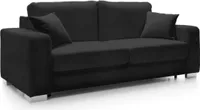 MEBLITO Schlafsofa Sofa Malevik  Matratze Wohnzimmer Couch Bett 145x195 cm, Rebel 2 - Graphit