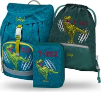 BAAGL SET 3 Airy T-REX: Aktentasche, Federmäppchen, Tasche