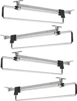 4er Set Kleiderbügelhalter ausziehbar 30-55 cm | ausziehbare Kleiderstange für Schrank | Kleiderbügelauszug zum Schrauben | platzsparende Kleiderstange für Kleiderbügel & Hosenbügel | Schrankzubehör
