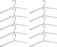 10x Metall Kleiderbügel Weiß Drehbar Garderobenbügel Jackenbügel Sakkobügel Kleider Bügel Wäschebügel