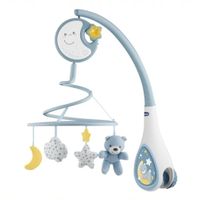 Baby Mobile Spieluhr Musikuhr Einschlafhilfe Nachtlicht für Babybett Beißringan 