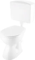Cersanit Stand-WC Set KASKADA Tiefspüler mit Spülrand weiß glänzend mit WC-Sitz und Spülkasten CCKZ1012561975