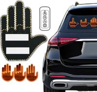 Leap Handgestenlicht für Auto, neues Fingerlicht-LED-Auto-Heckfensterschild, Auto-Fingerlicht mit Fernbedienung, Road Rage LED-Schild für Auto, Autozubehör für Männer