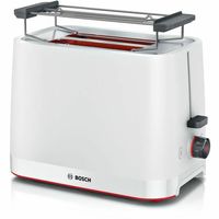 Bosch TAT3M121 Toaster, 950 W, 2-Scheiben, Automatische Endabschaltung, Nachtoastfunktion, Stoptaste, weiß