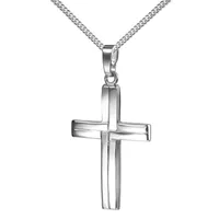 trendor Herren-Kette mit orthodoxem Kreuz Anhänger 45 mm 925 Silber 41388 •  uhrcenter