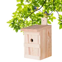 Nistkasten für Meisen & Kleinvögel - Vogelhaus aus Massivholz - 27x17x17cm - Brutkasten handgemacht in Europa - Meisenkasten
