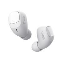 Trust Mobile Nika Compact Bluetooth Kopfhörer, In-Ear Kabellose Ohrhörer, Earbuds mit Ladecase, TWS, Integriertes Mikrofon, bis zu 18 Stunden Spielzeit, für Android, Chrome, iOS, Windows, Weiß