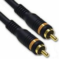 C2G 0.5m Velocity Digital Audio Coax Cable, 0,5 m, RCA, RCA, Schwarz