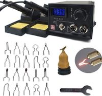 Brandmalerei,Brandmalstation Dual Holzbrenner mit Halterung,Pyrographie Maschine 60W 220V mit 20Pcs Brennspitzen für Holz Leder Kürbis Handwerk Brandmal