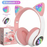 Melario Bluetooth 5.0 Kopfhörer Kabellos Stereo LED für Kinder Mädchen Faltbare Headset