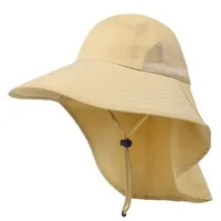 Sonnenhut Herren Damen UPF 50+ Outdoor UV Summer Cap mit Nackenschutz
