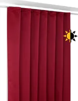 Verdunkelungsgardine mit Kräuselband U-Band, Blackout Vorhang blickdicht abdunkelnd, Größe und Farbe wählbar (Bordeaux Breite 140 cm. Höhe 145 cm)
