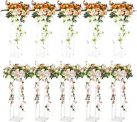 VEVOR Blumenständer 10er-Set 20x20x60cm Acryl-Laminat Pflanzenständer Metallständer für Bars Hotels Cafés