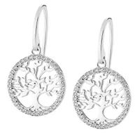 Lotus Silver TREE OF LIFE | Strom života - náušnice se zirkony LP1746-4/1