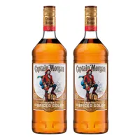 Captain Morgan Original Spiced Gold, 2er, Rum-Basis, Alkohol, Alkoholgetränk, Flasche, 35 %, 1 L, 735704