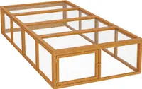 Wiltec XXL Freilaufgehege Holz 1800 x 900 x 480 mm, Kasten Stall mit klappbarer Abdeckung, Kleintierstall Kaninchen Hasen, Freigehege