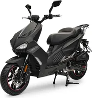 Motorroller BAD s Mattschwarz 125ccm Sportlich Scooter Kraftradtrad