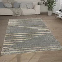 Hochflor Teppich Wohnzimmer Shaggy 3D Optik Ethno Boho Vintage Look Weich Grösse 120x160 cm