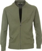 CASAMODA Herren Strickjacke Reißverschluss Regular-Fit Olivgrün 6XL