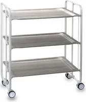 DON HIERRO - Servierwagen klappbar, 3 Böden, weißer Rahmen. BAUHAUS