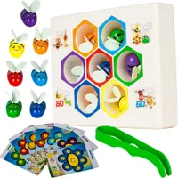 Hračky MalPlay Busy Bees | Montessori | Honeycombs | Vzdělávací hračky | Motorické hračky pro děti od 3 let