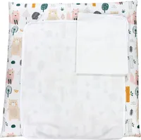 TupTam Baby Wickelauflage inkl. 2 Frotteebezügen ANK019, Farbe: Wald / Beige, Größe: 70 x 50 cm