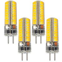 4 Stück LED GY6.35 Lampen,6W LED Birnen 3000K Warmweiß 560lm, Ersatz für 45W Halogenlampen,Kein Flackern Nicht Dimmbar 360° Lichtwinkel,AC/DC 12V