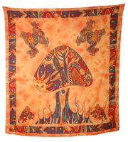 Wandbehang Ying und Yang Tischdecke Tuch Indien ca 200 x 140 cm