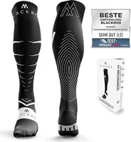 BLACKROX Kompressionsstrümpfe Sport Astropreform Kompressionssocken Vergleichssieger Sportkompressionsstrumpf Laufstrümpfe Fussball, schwarz, Gr. L-XL