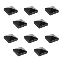 10x Pfostenkappe Zaunpfahl Abdeckung Pfostenkappe Pyramide Abdeckkappe 91x91mm Schwarz