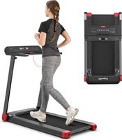 COSTWAY Elektrisches Laufband App-kontrolliert, klappbar, Bluetooth, 3 Modi 12 voreingestellte Programme, LED Display, 0-12km/h, bis 90kg belastbar, inkl. Sicherheitsschlüssel
