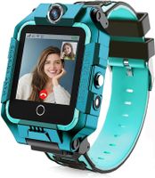 Smartwatch für Kinder, automatische 4G-wasserdichte, sichere Smartwatch, GPS-Tracker, Anrufe, SOS-Kamera, WLAN, für Kinder, Grün