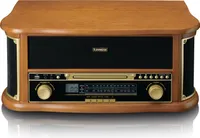 Lenco TCD-2551WD, Gramofón s remeňovým pohonom, Automatický, Drevo, MDF, 33 1/3,45,78 ot/min, AM, FM