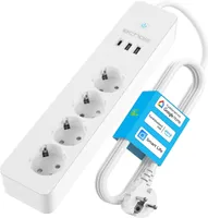Echos smarte WLAN Steckdosenleiste Mehrfachsteckdose Alexa, Google Home, Sprachsteuerung, Smart Things, Smart Life 2.0 M USB Type C Fernzugriff