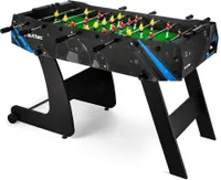 Outtec® stolní fotbal, skládací stolní fotbal, stolní fotbal pro děti a dospělé - 139 x 60 x 80 cm - včetně 2 míčků - fotbalový stůl pro 22 hráčů, počítadlo branek