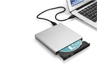 Externes DVD/CD Laufwerk, Tragbar DVD/CD Brenner Extern with USB 2.0, Plug and Play CD Laufwerk für Laptop, Desktop, Mac, iOS, Windows10/8/7/XP/Linux