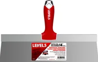 LEVEL5 Profi Fassadenspachtel 14"/ 356mm, Klinge Edelstahl, Softgrip-Griff 5-138
