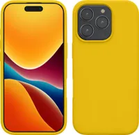 kwmobile Handyhülle für iPhone 16 Pro Max Hülle, für iPhone 16 Pro Max Case - Hülle Silikon - kabelloses Laden - Strahlend Gelb