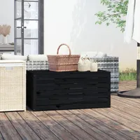 vidaXL Zahradní box černý 101x50,5x46,5 cm z masivního borovicového dřeva