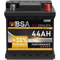 BSA Autobatterie 12V 44AH 390AEN Starterbatterie ersetzt 45Ah 50Ah 46Ah 40Ah