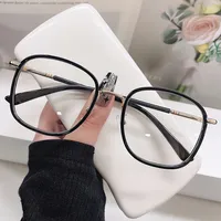 PACIEA Lesebrille Blaulichtfilter Oversized Damen Herren Schwarz +200