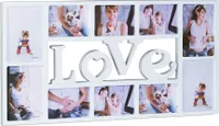 relaxdays Kolážový obrazový rám LOVE bílý 72,0 x 36,5 cm