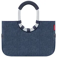 reisenthel loopshopper M, Einkaufstasche, Herringbone Dark Blue, 12 L, OS4113