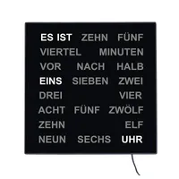 AMS - 01-1235 - Wand-/Tischuhr - Wortuhr - deutsch
