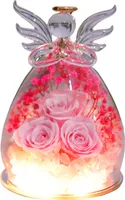 Ewige Rosen in Engelglashülle, konservierte Blumen für den Tisch, konservierte Rosen von Engeln, Weihnachtsgeschenke für Mama, Oma, Ehefrau