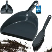 KOTARBAU® Handkehrset Handfeger mit Gummiborsten + Kehrschaufel mit Gummilippe für Schmutz Staub Fellhaare